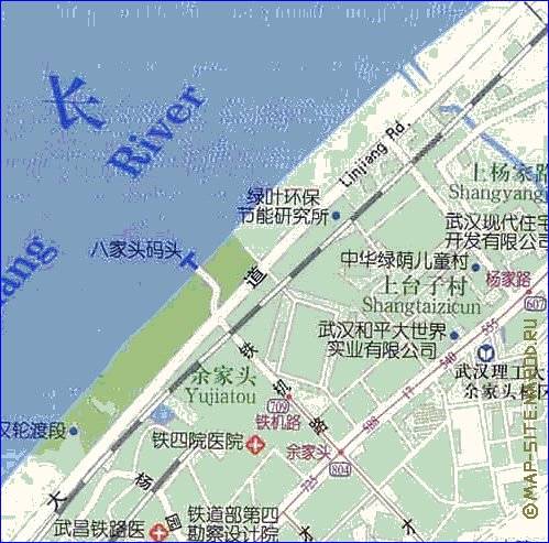 mapa de Wuhan