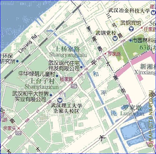 mapa de Wuhan