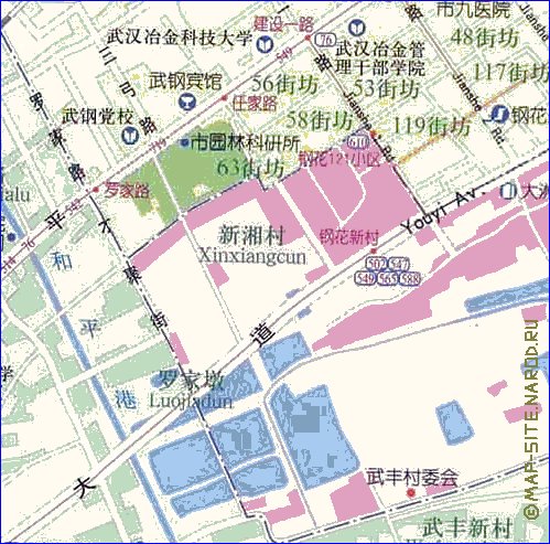 mapa de Wuhan