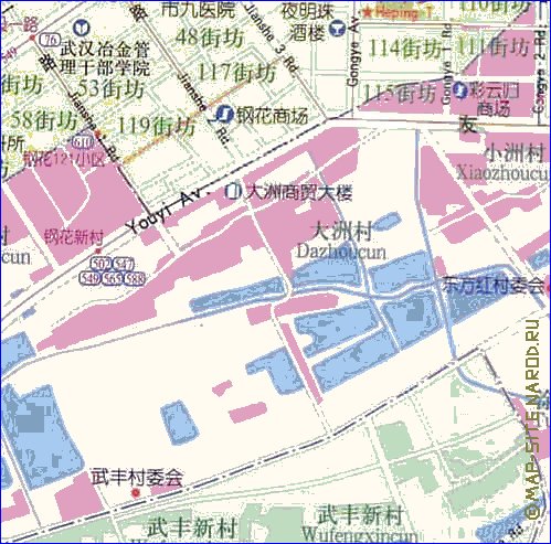 mapa de Wuhan