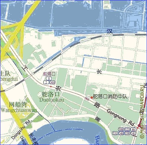 mapa de Wuhan