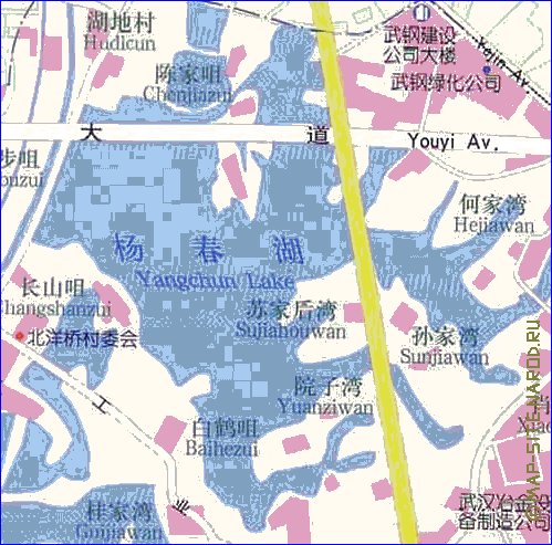 mapa de Wuhan