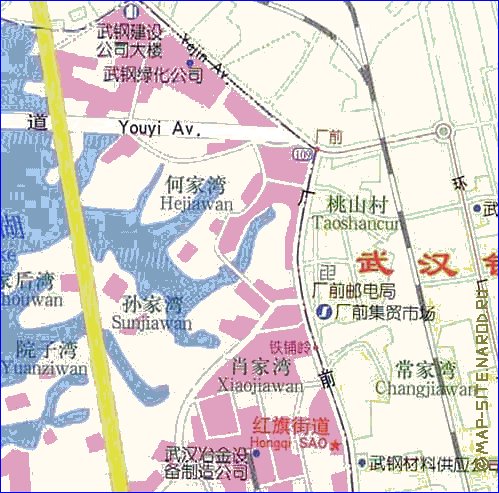 mapa de Wuhan