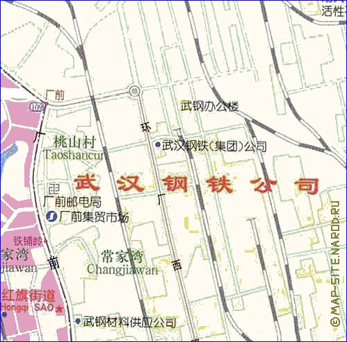 mapa de Wuhan