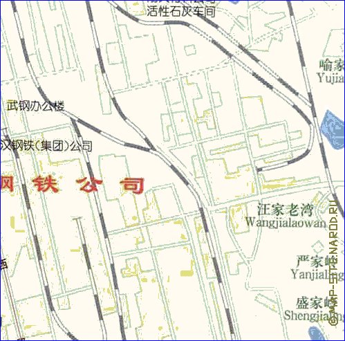 mapa de Wuhan