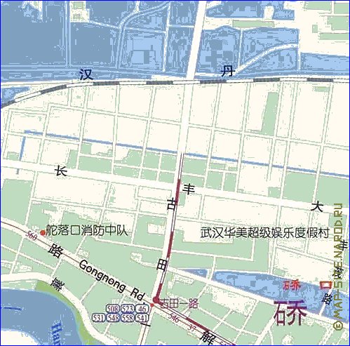 mapa de Wuhan