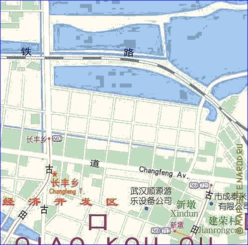 mapa de Wuhan