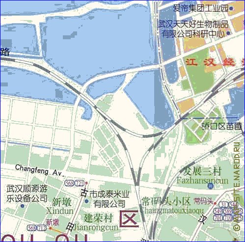 mapa de Wuhan