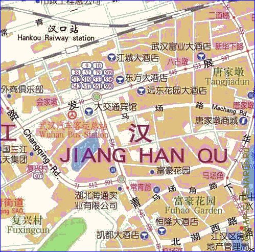 mapa de Wuhan