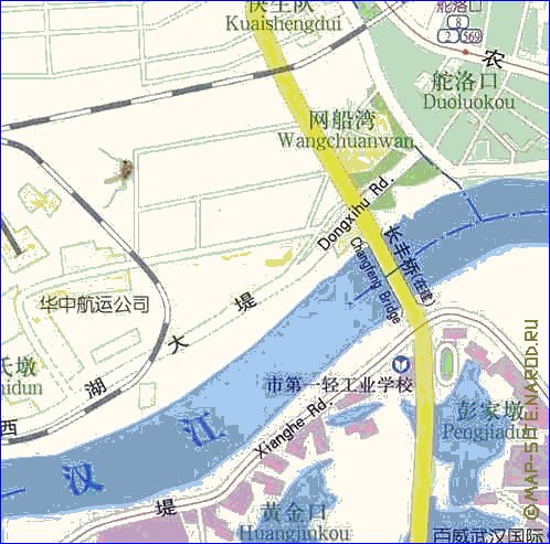 mapa de Wuhan