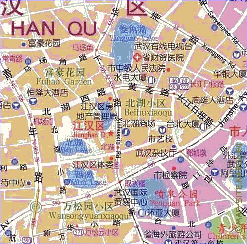 mapa de Wuhan