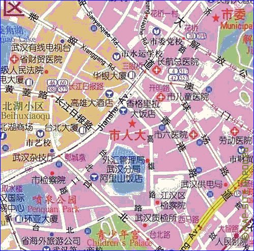 mapa de Wuhan