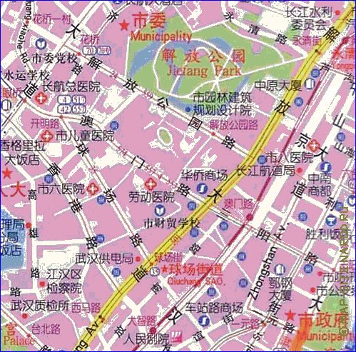 mapa de Wuhan