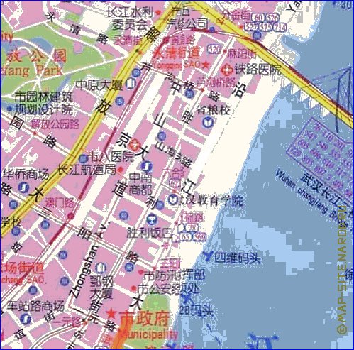 mapa de Wuhan