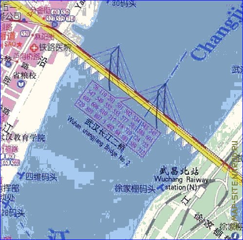 mapa de Wuhan