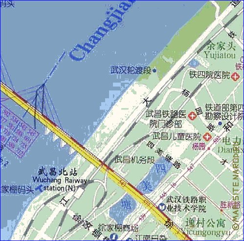 mapa de Wuhan