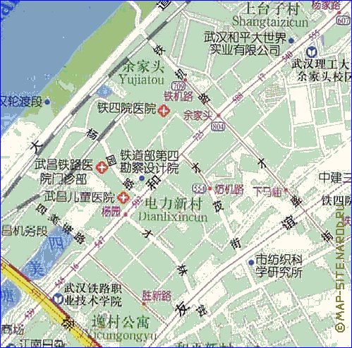 mapa de Wuhan