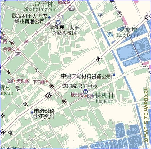 mapa de Wuhan