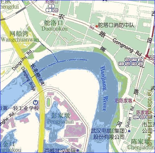 mapa de Wuhan