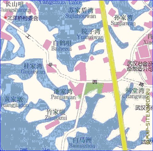 mapa de Wuhan