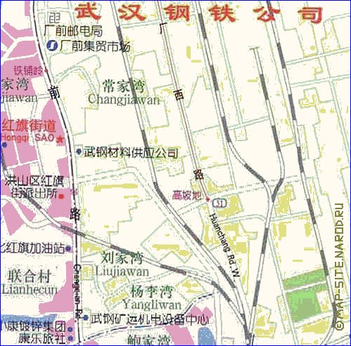 mapa de Wuhan