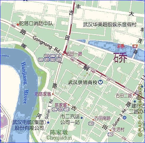 mapa de Wuhan