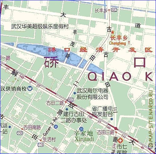 mapa de Wuhan