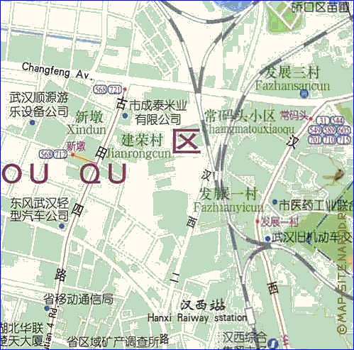 mapa de Wuhan