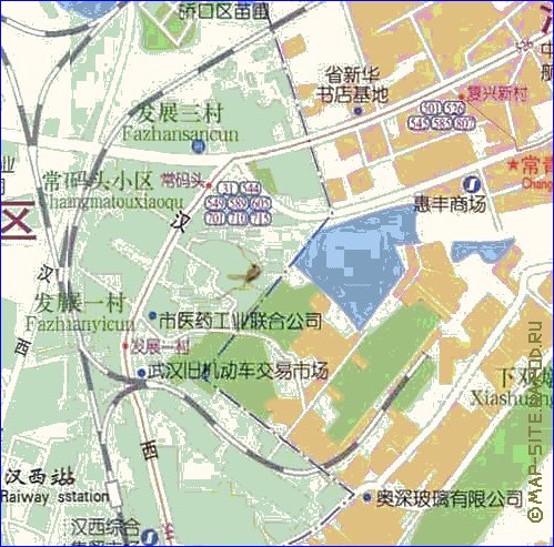 mapa de Wuhan