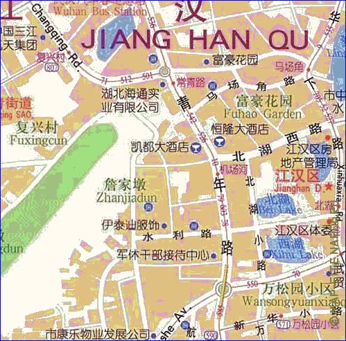 mapa de Wuhan