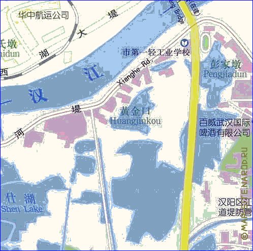 mapa de Wuhan