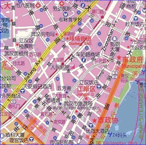 mapa de Wuhan