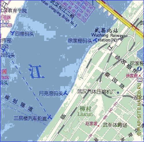 mapa de Wuhan