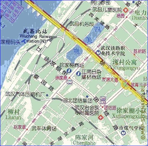 mapa de Wuhan