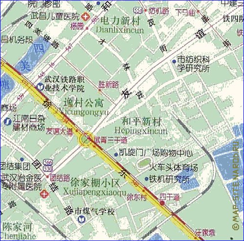 mapa de Wuhan