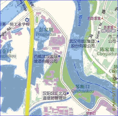 mapa de Wuhan