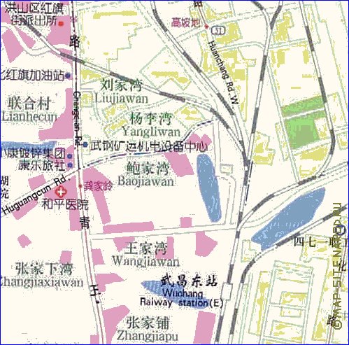 mapa de Wuhan