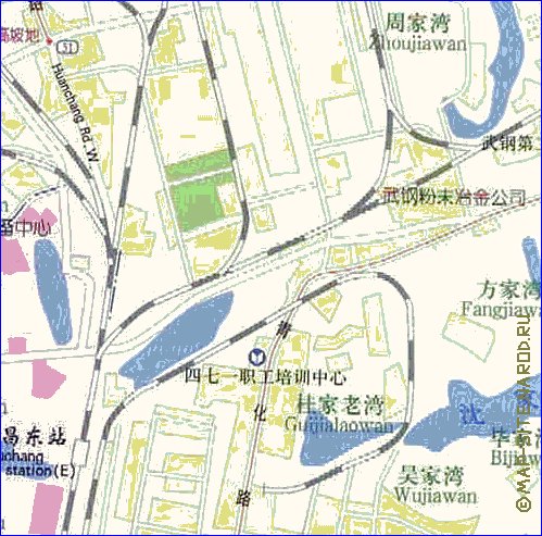 mapa de Wuhan