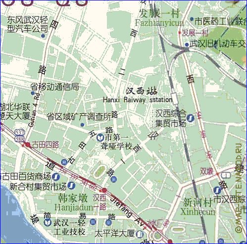 mapa de Wuhan