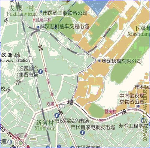 mapa de Wuhan