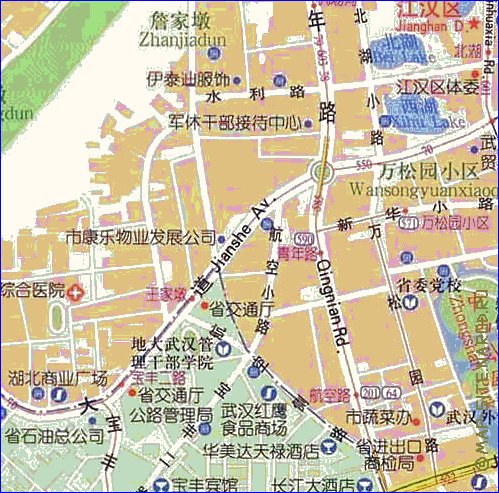 mapa de Wuhan