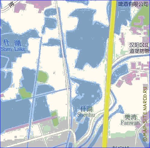 mapa de Wuhan