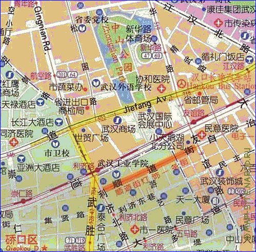 mapa de Wuhan