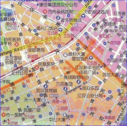 mapa de Wuhan