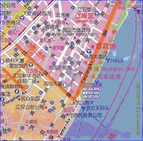 mapa de Wuhan