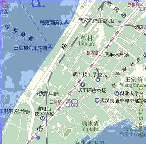 mapa de Wuhan