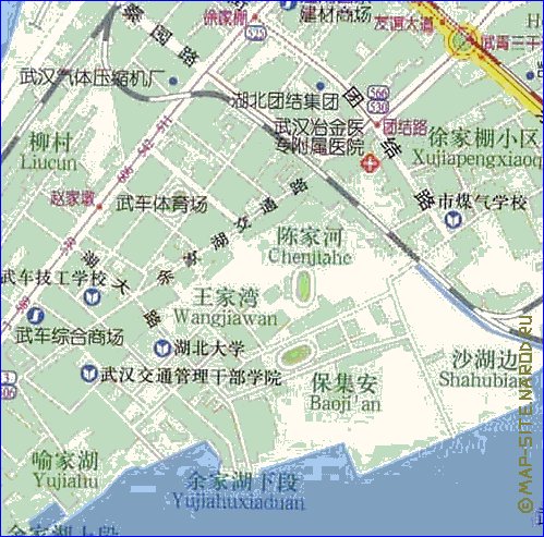 mapa de Wuhan