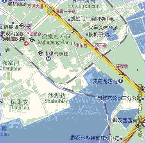 mapa de Wuhan