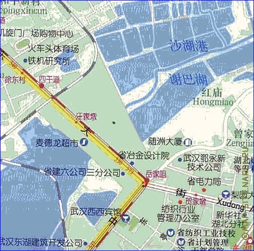 mapa de Wuhan