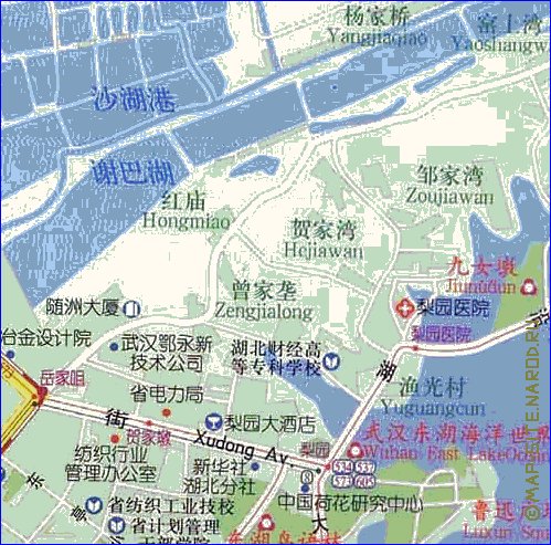 mapa de Wuhan